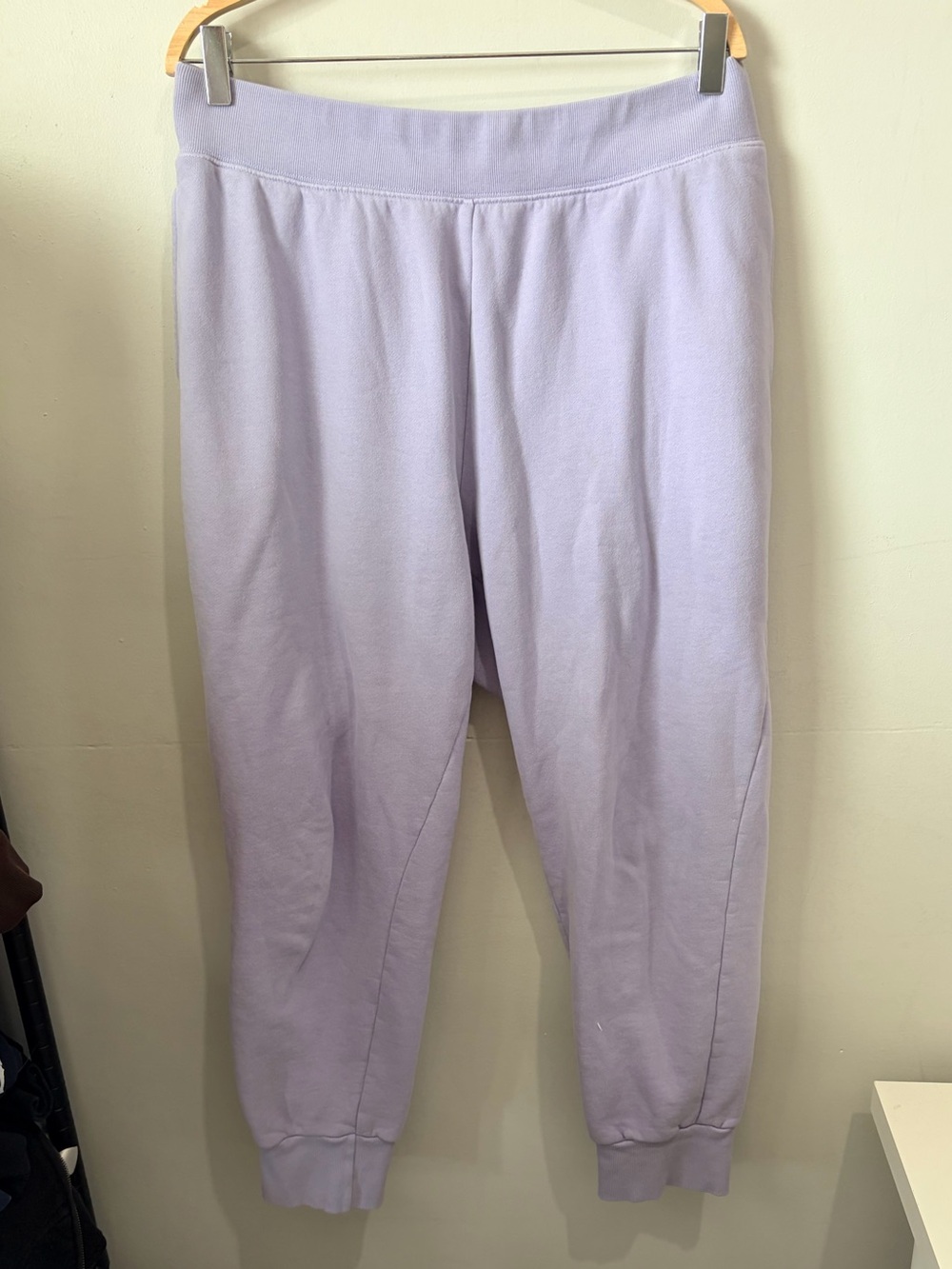 Aritzia Tna Cozy AF Pastel Lavender Fleece Sweatpants Joggers 1X High Waist